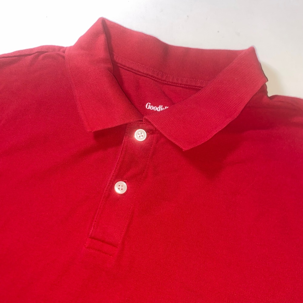 Goodfellow & Co Mens Red Short Sleeve Pique Polo Shirt XL E217